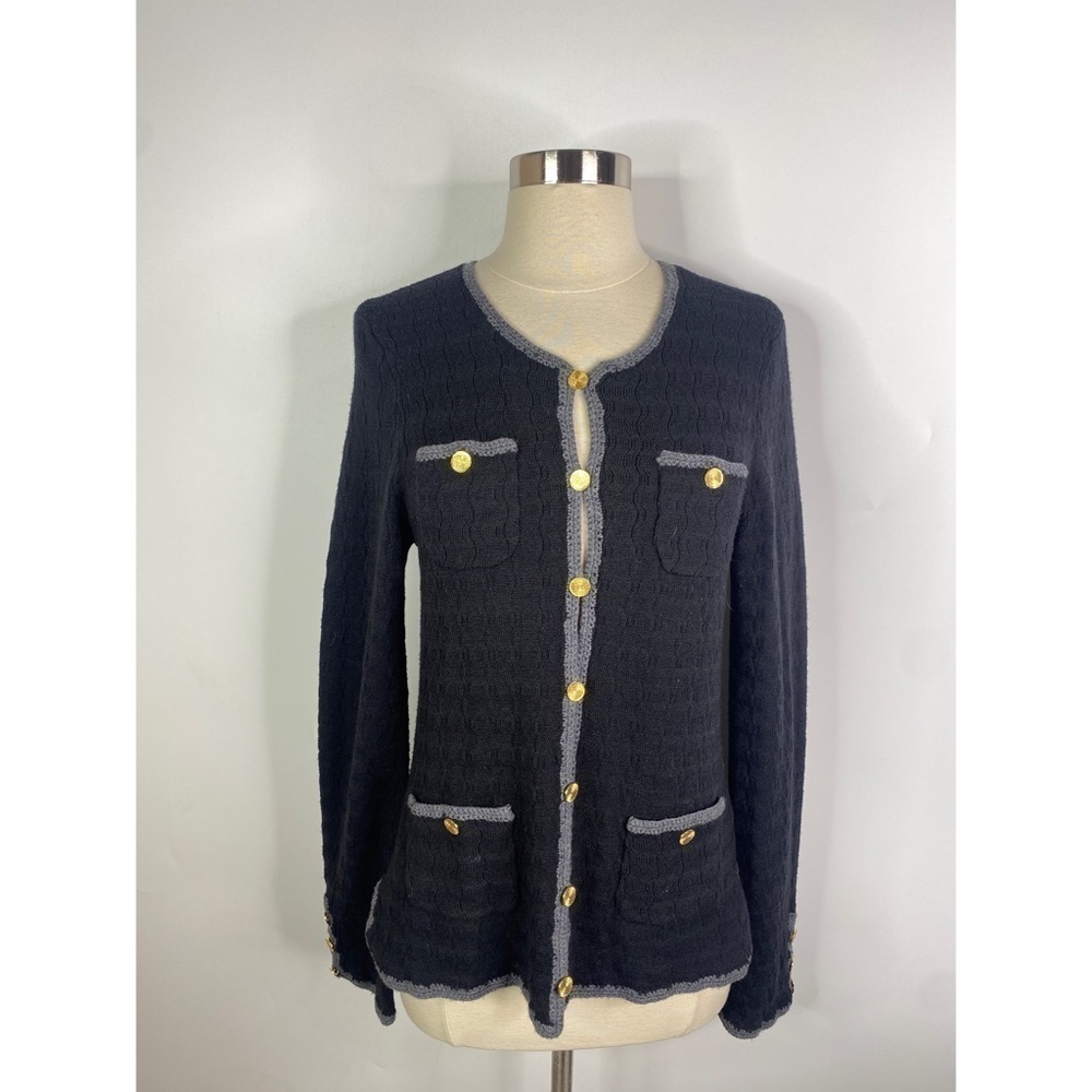Trina Turk Wool Knit Button Down Cardigan